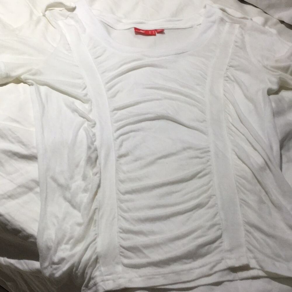 Puma M white short sleeve t center rushing worn 1